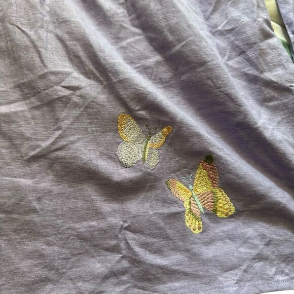 Vintage Quacker Factory Shirt Women 2Xl Purple Butterfly Embroidery Beautiful - Picture 10 of 14